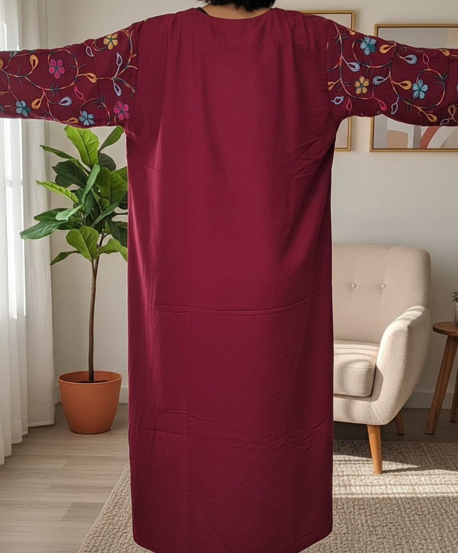 Embroidery floral dress