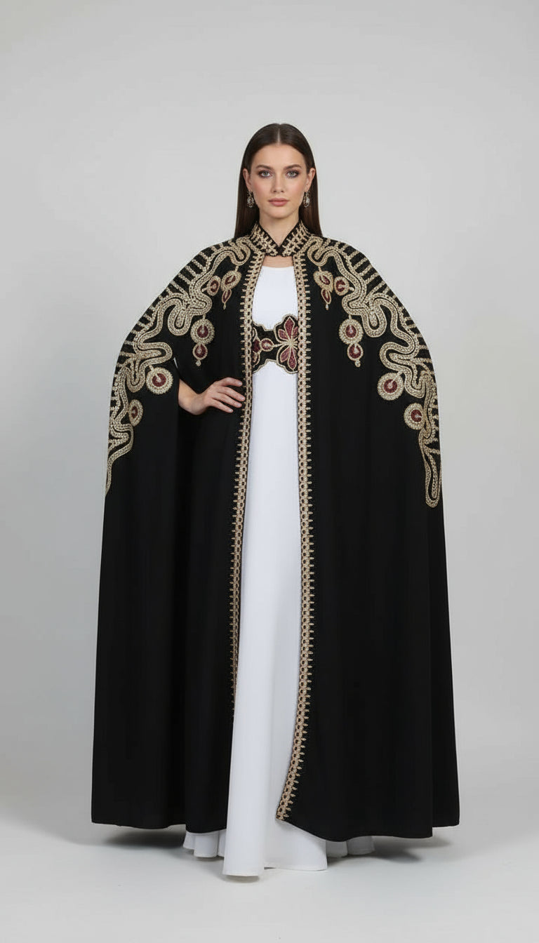 Two in one embroidery dress