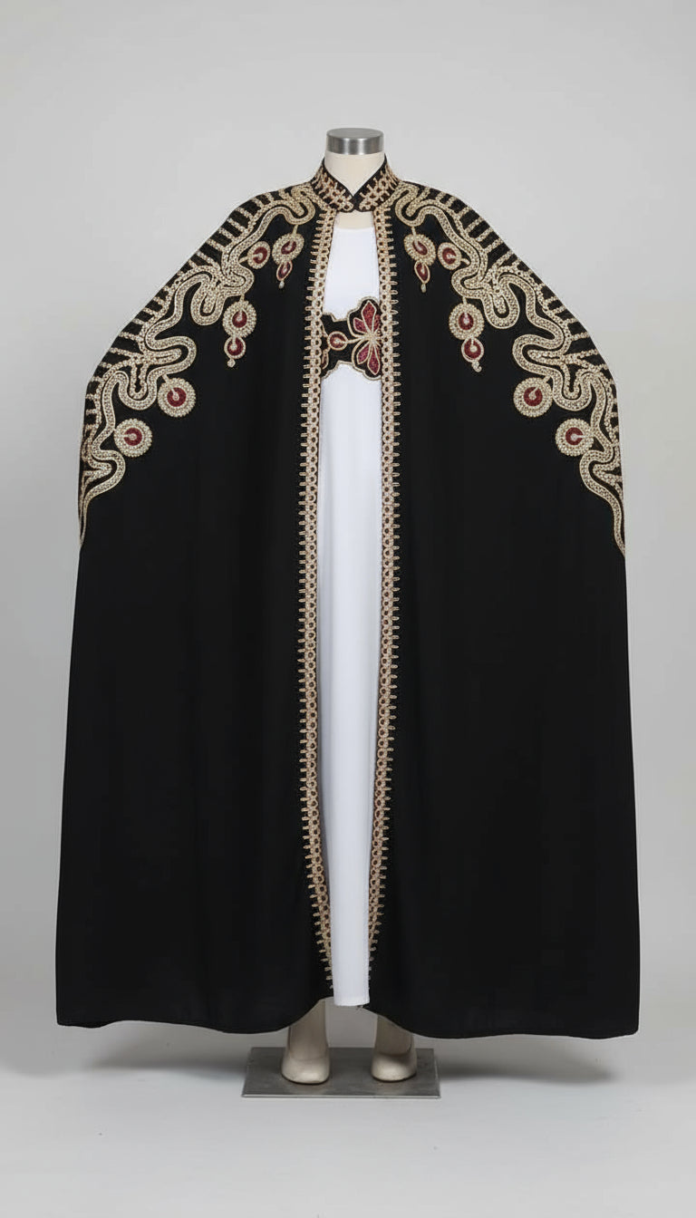 Two in one embroidery dress