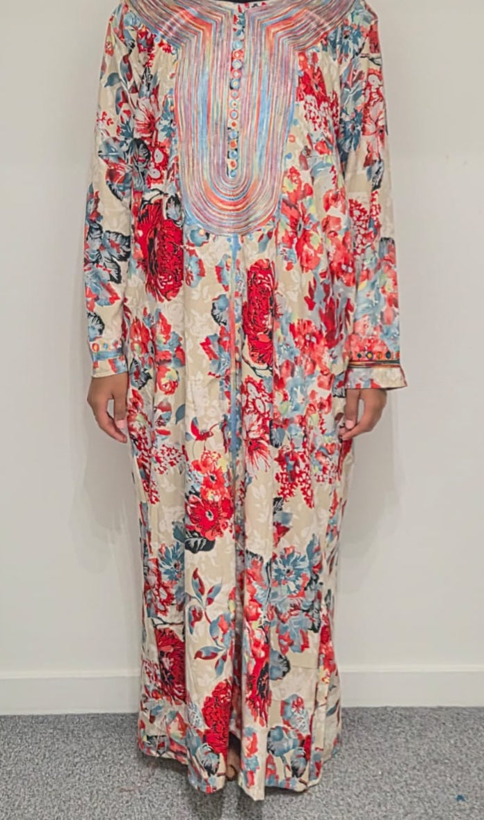 Embroidery Arabian traditional dress, Jalabiya