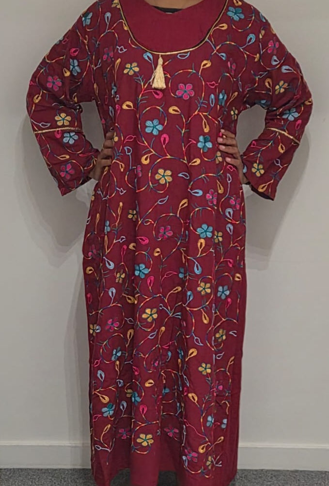 Embroidery floral dress