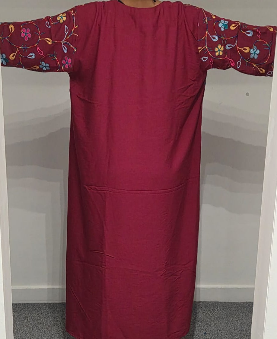 Embroidery floral dress