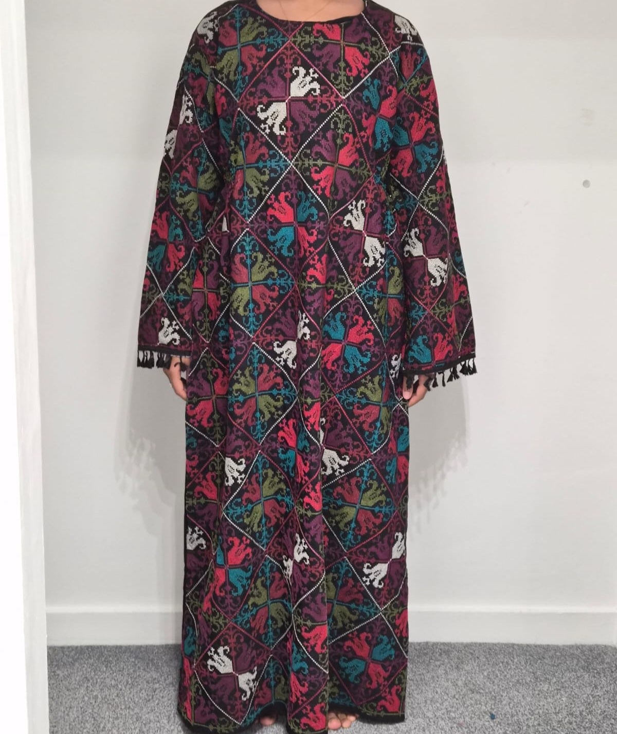 Embroidered Palestinian style dress