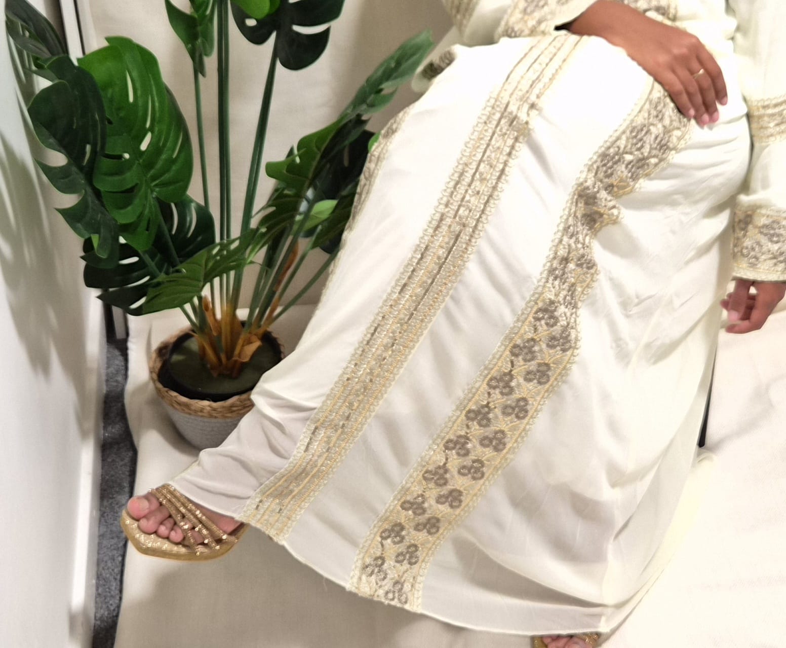 Chiffon embroidery dress