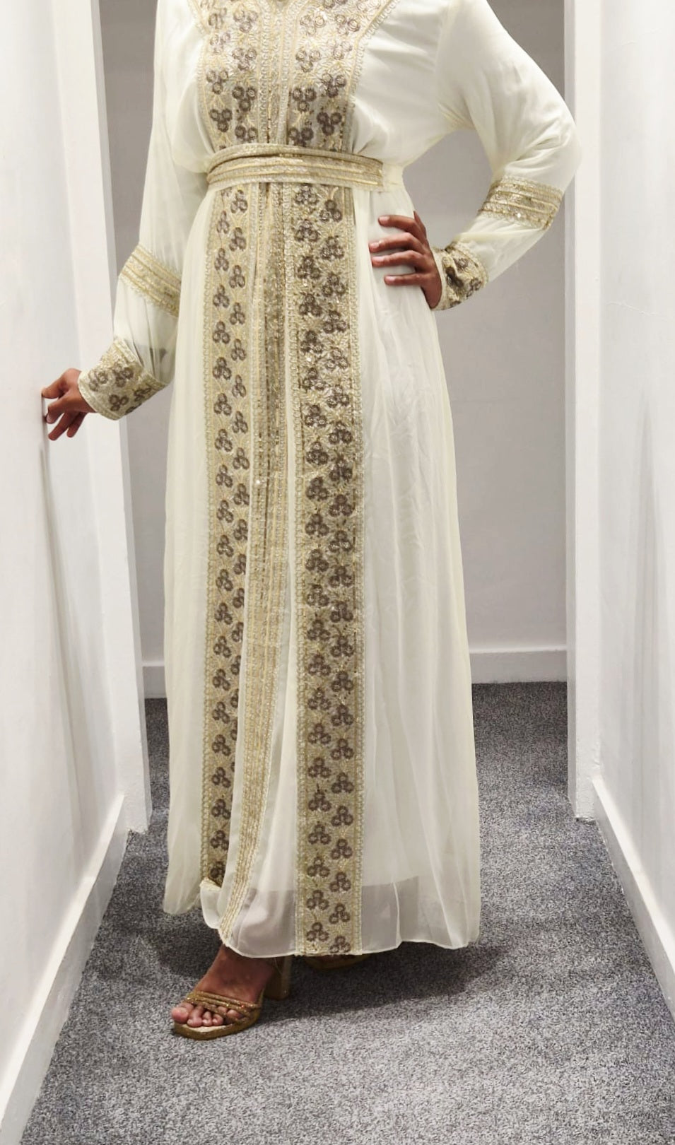 Chiffon embroidery dress